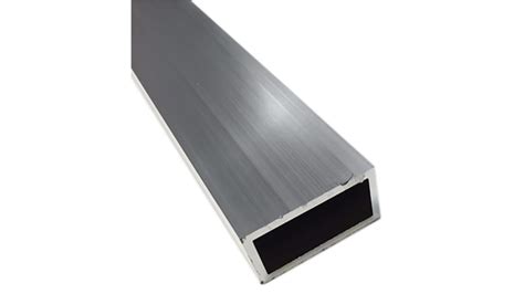 Rectangular Aluminium Metal Tube, 1 3/4in ID, 1m L, 2in W, 1in H .